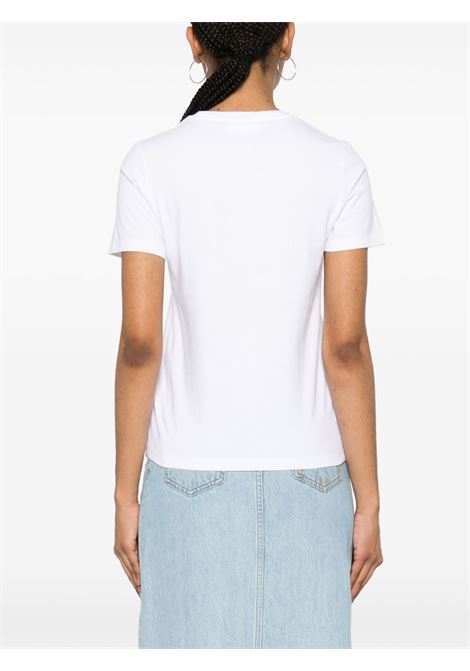 fox head patch t-shirt woman white MAISON KITSUNÉ | LW00105KJ0008P100